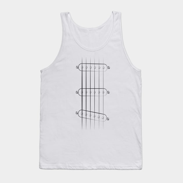 These Go To Eleven - Single Coil Electric Guitar Tank Top by Vector Deluxe